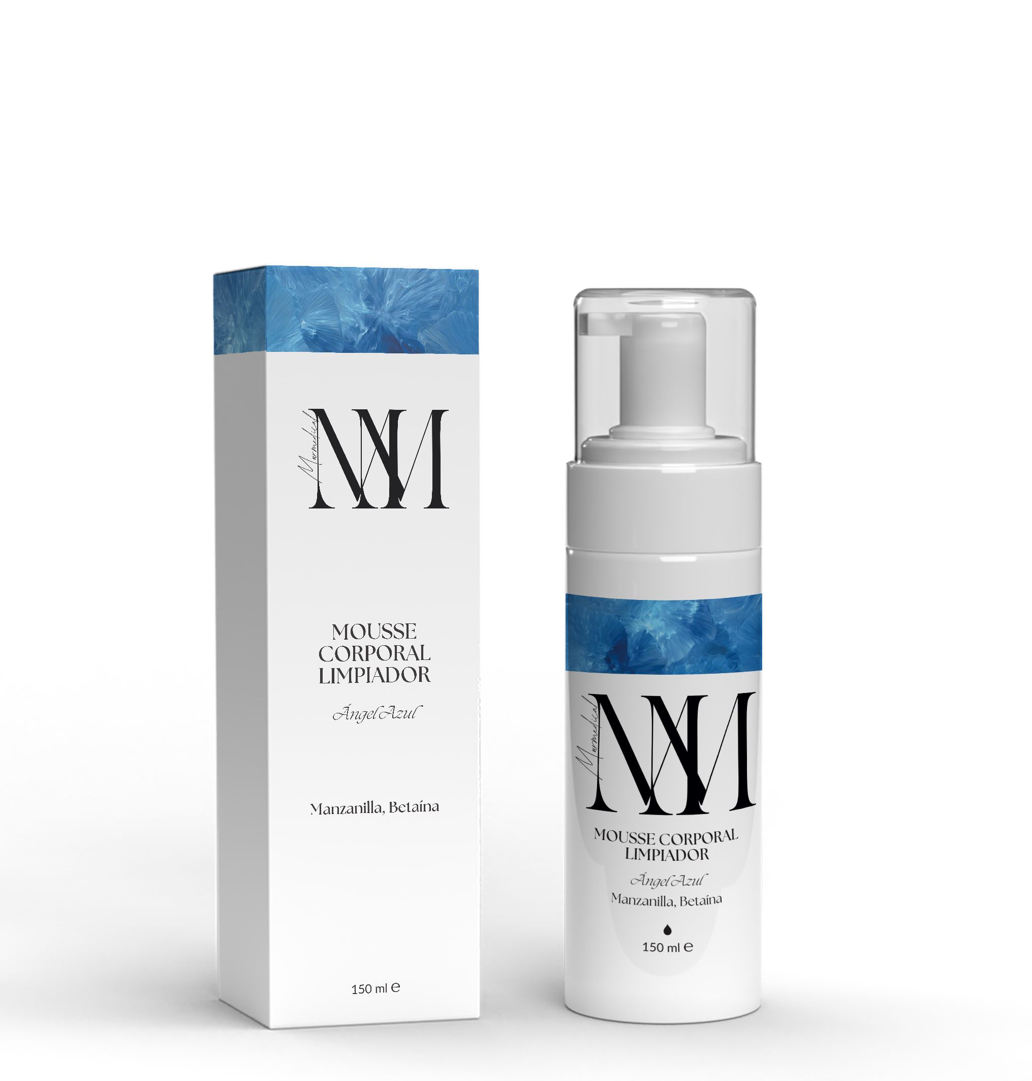 MOUSSE CORPORAL LIMPIADOR ANGEL AZUL 150 ML